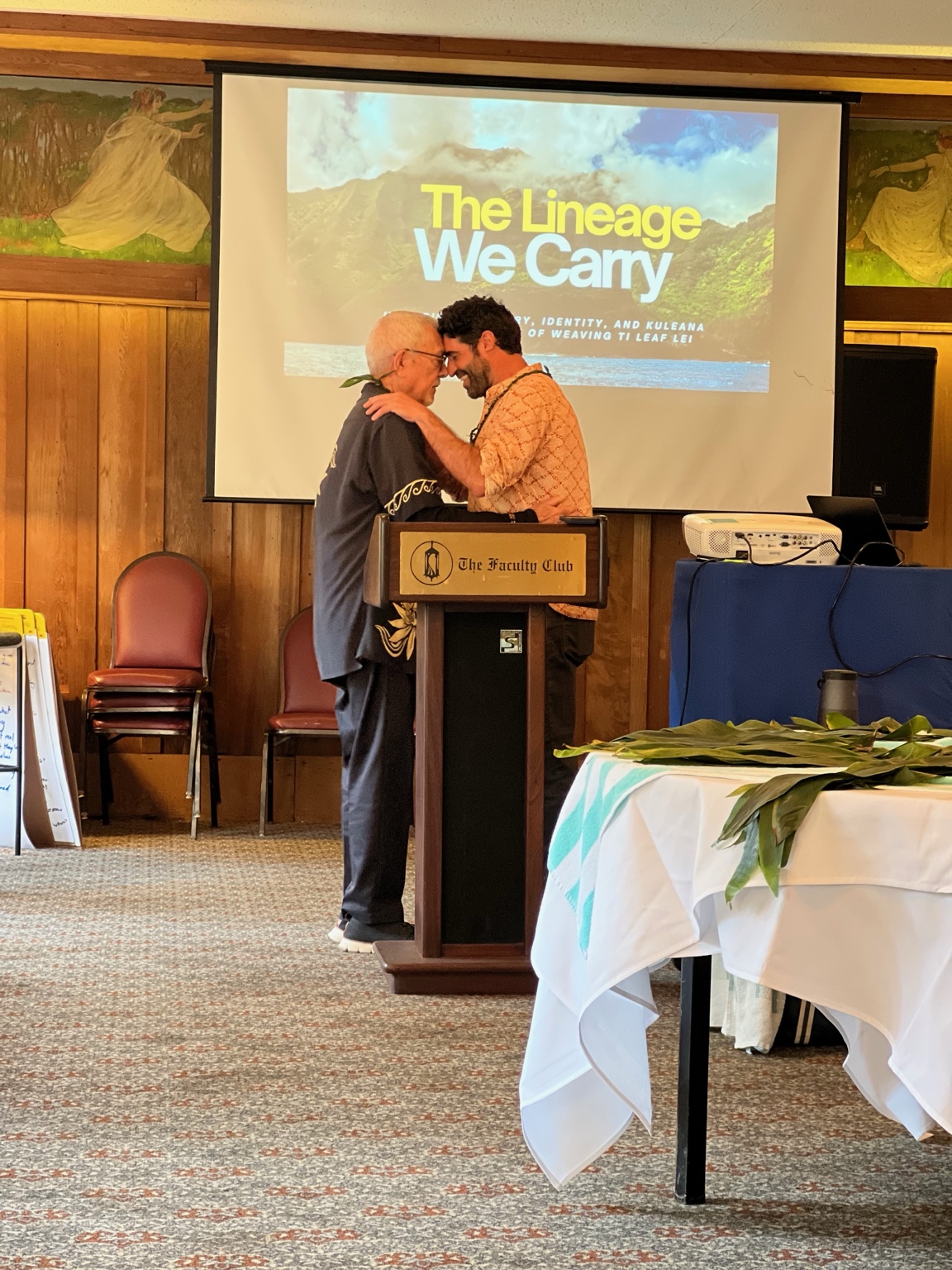 Adam Aronovitz sharing a close moment during The Lineage We Carry workshop.